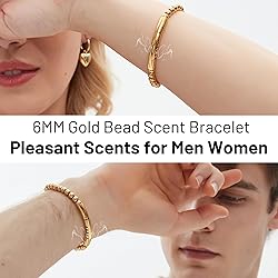 WP WEPICK 18K Gold Bracelets for Men Women Beaded