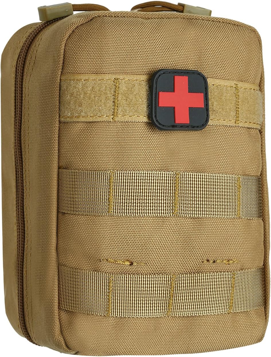 ArcEnCiel Tactical MOLLE EMT Medical First Aid IFAK Blowout Utility Pouch (Brown): Health & Personal Care