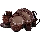 Elama&rsquo;s Salia 16 Piece Stoneware Dinnerware Set