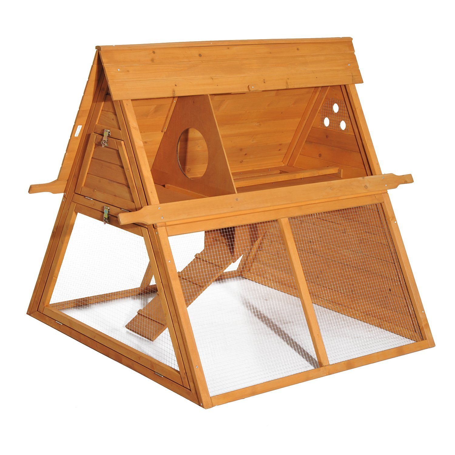 Pawhut Poulailler Cage Triangulaire De Jardin Pour 2 4 Poules En