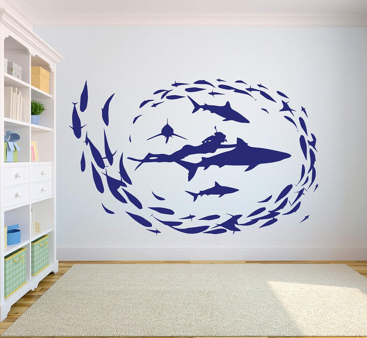 Scuba Diving Quotes Wall Decals Girl Diver Diving Wall Decals Ocean Stickers Wall Sticker Home Decor DIY Wall Decals Vinyl