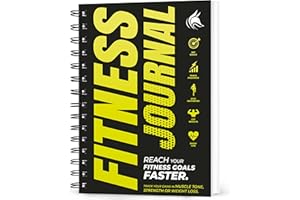 Clever Fox Fitness Journal Workout Log Book - Daily Fitness Planner Workout Journal for Women and Men. Spiral-Bound, Laminated Cover, Thick Pages, A5 (Neon Yellow)