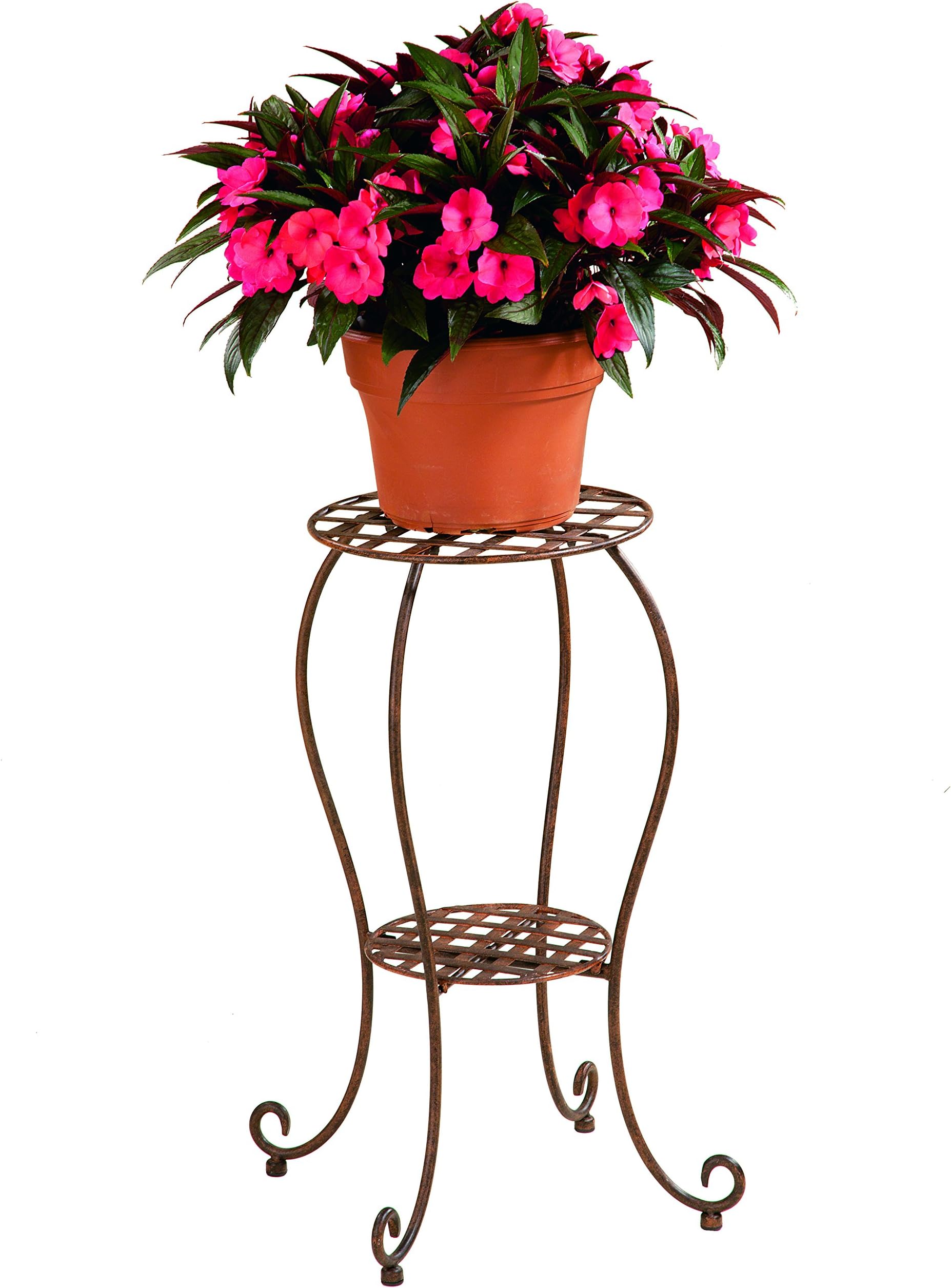 Deer Park Ironworks Lattice Plant Stand, 27-Inch