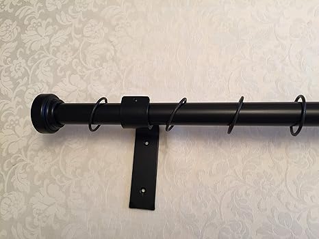 Cp5 Solid 16mm Wrought Iron Curtain Pole Set With Button Ends
