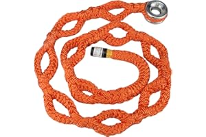 Feiyagoo Rigging Ring Sling Rope 40202 for Tree,5/8''x6' Arborist Rope Equipment with #2 Aluminum Rigging Ring, 10 Pockets Adjustment Riging Sling, 13600 lbs MBS