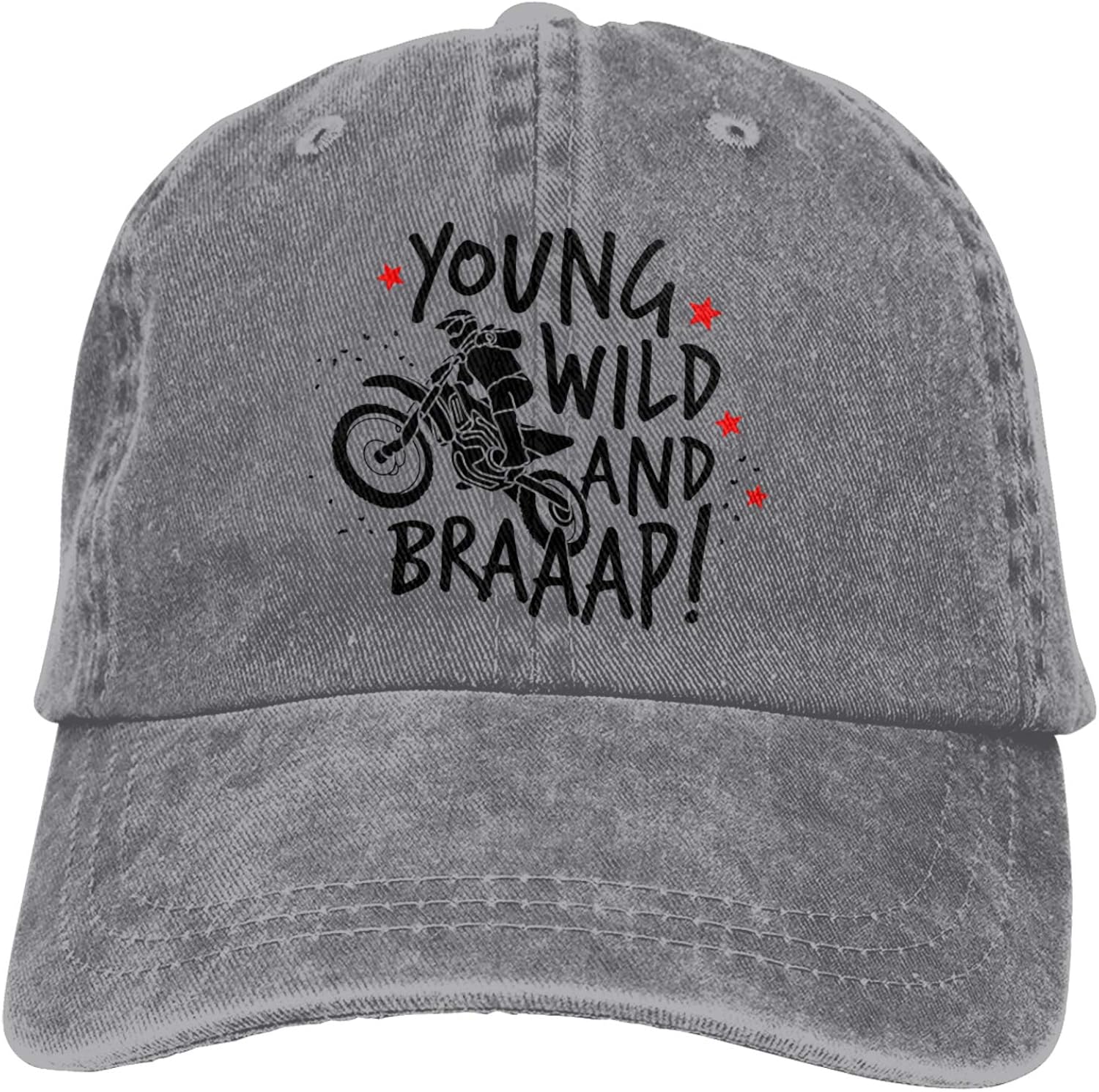 YWZHIQIAN Braaap Motocross Dirt Bike American Unisex Cap Retro Cowboy