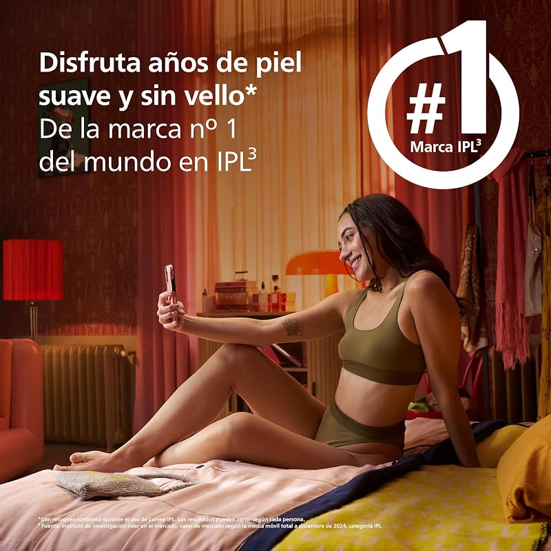 Lumea serie 7000, dispositivo de depilación IPL, alternativa de depilación láser, 3 accesorios para el cuerpo, la cara y la zona del bikini, modelo SC1999/00