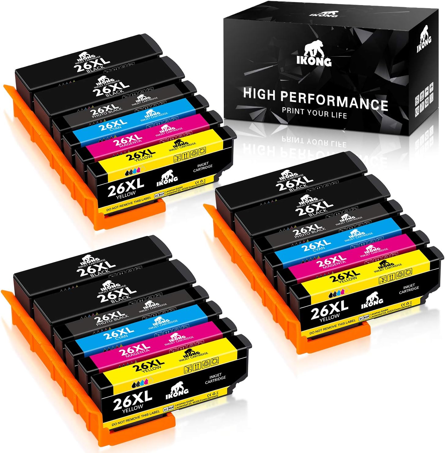 IKONG Replacement for Epson 26 26XL Ink Cartridges Compatible with Epson Expression Premium XP-510 XP-520 XP-600 XP-605 XP-610 XP-615 XP-620 XP-625 XP-700 XP-710 XP-720 XP-800 XP-810 XP-820,18 pcs