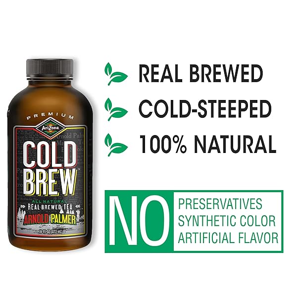 ARIZONA COLD BREW GREEN TEA – PREMIUM COLD BREW ICED TEA (PACK OF 12)