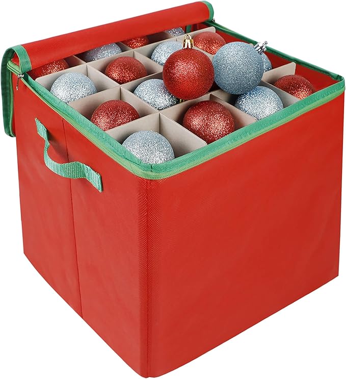 Storage ornament christmas box iris boxes plastic containers ornaments clear depot totes dividers lids organizeit decoration bulb walmart holiday Amazon.com: Blissun Christmas Ornament Storage Box, Holiday Ornament