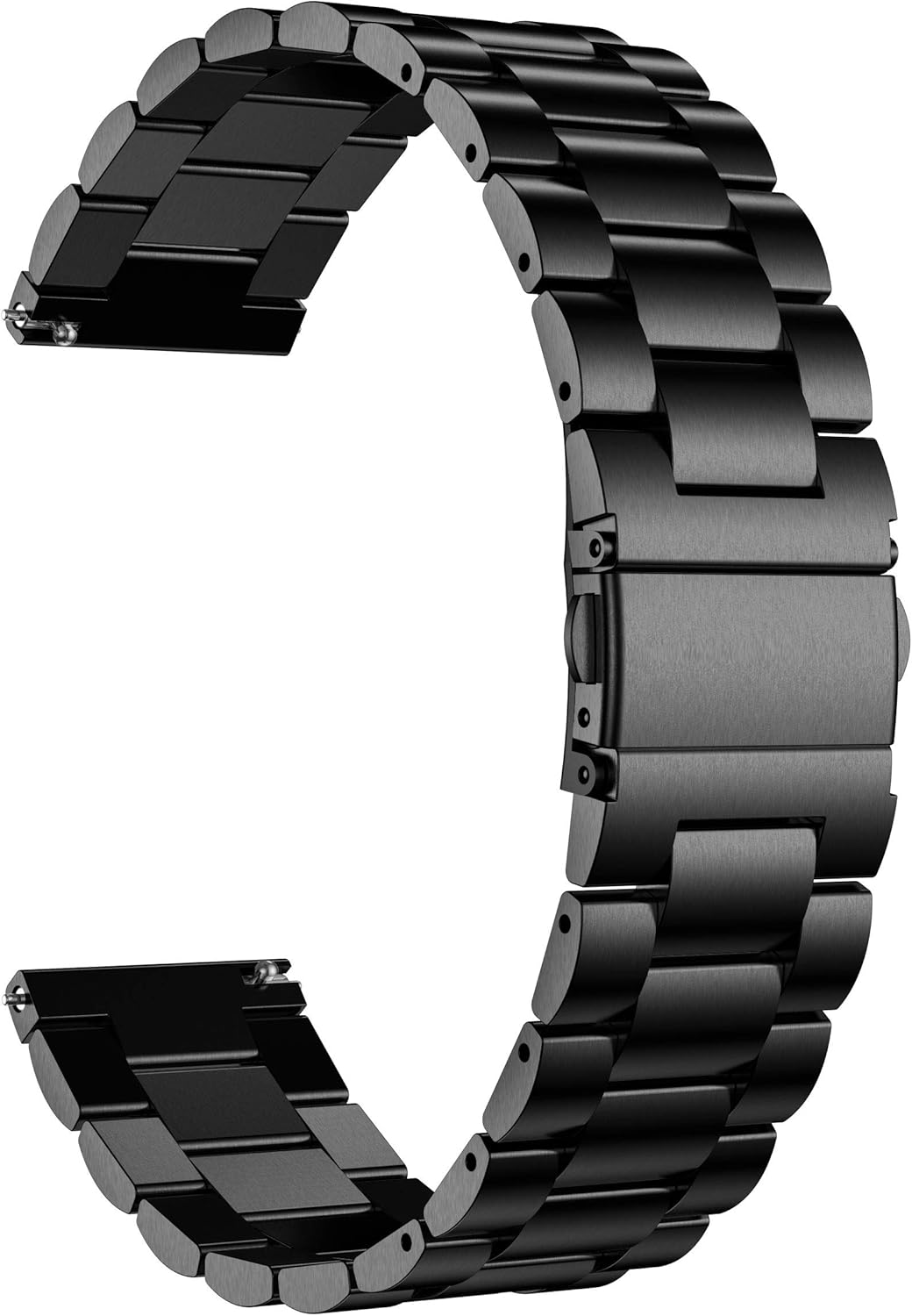 Angersi Band compatible with Galaxy Watch3,22mmThree Beads Stainless Steel Solid Wrist Bands Metal Bracelet Sets Replacement Strap compatible with Samsung Galaxy Watch3 45mm Smart Fitness Watch - Image 4