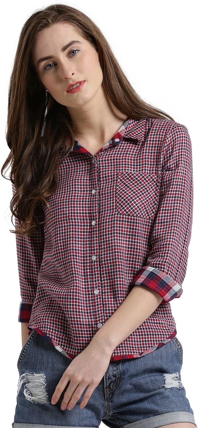 TEXCO Women Self Printed Reversible Shirt