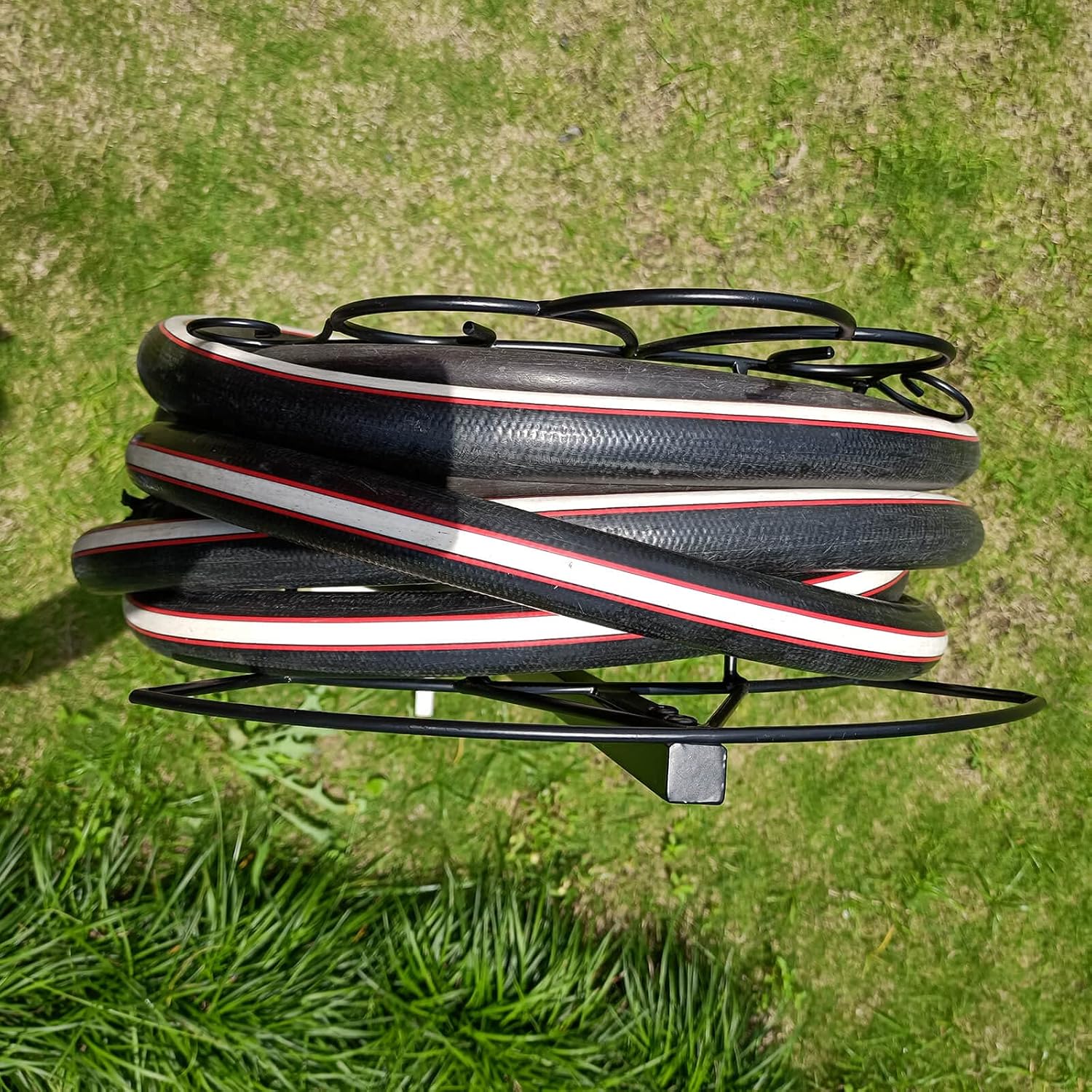 Orgrimmar Detatchable Heavy Duty Metal Water Hose Reel Decorative Garden Hose Holder Hangerfor Outside : Garden & Outdoor