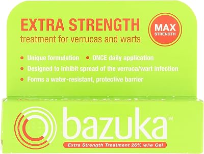 Bazuka Extra Strength Treatment Gel 6g for Verrucas Warts 26% Salicylic