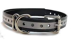 SPARKY PET CO Replacement Strap for Garmin Collars - 3/4" Wide Ultra-Durable Dog E-Collar Replacement for Training, Bark, Shock, Electric, and GPS Collars - 28" Adjustable LengthGarmin (Reflective BlK)
