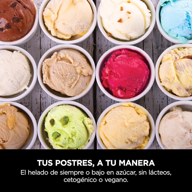CREAMi, Heladera Eléctrica Multifunción, Negro y Plata