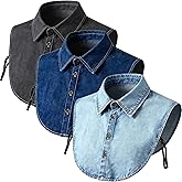 Kangerse Denim False Collar – The Layering Essential for Women, Denim False Collar for Women, Detachable Dickey Collars