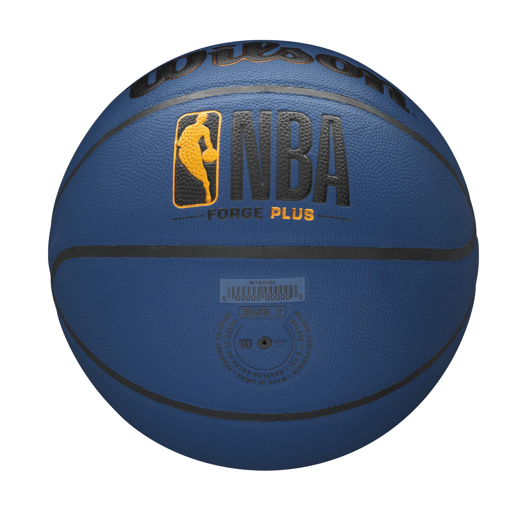 WILSON NBA Forge Series Indoor/Outdoor Basketball - Forge Plus, Deep Navy, Size 7 - 29.5
