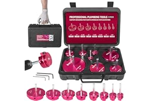 Premium 8Pcs PVC Pipe Reamer Kit - Complete Reamer Set, Fits Standard 1/2" Drills, Includes P3/4", 1", 1-1/4", 1-1/2", 2", 2-