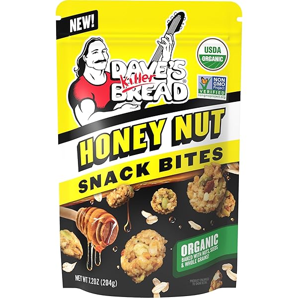 DAVE’S KILLER BREAD HONEY NUT ORGANIC SNACK BITES,...