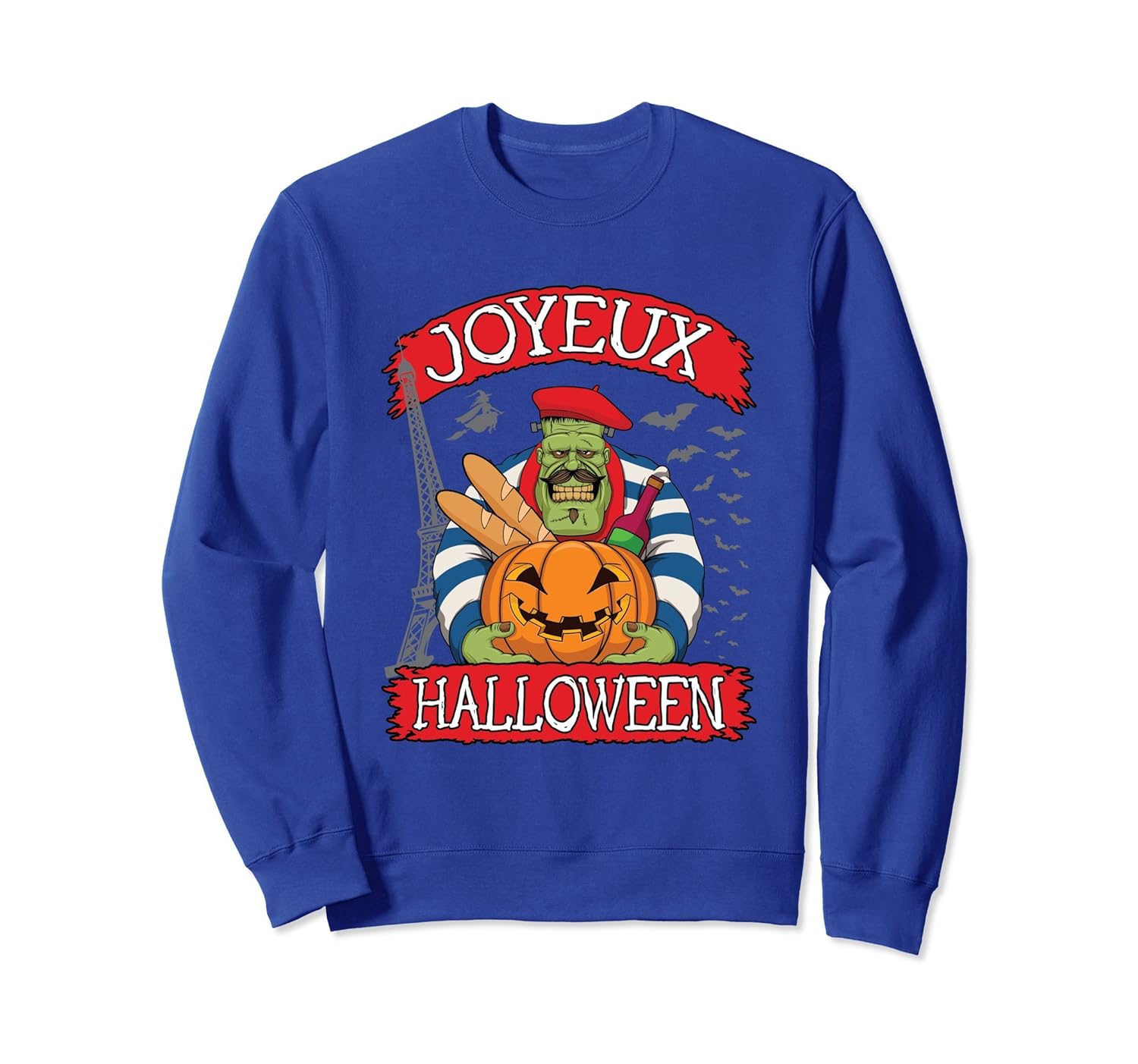 French Halloween Costume Sweatshirt Joyeux Halloween-ANZ