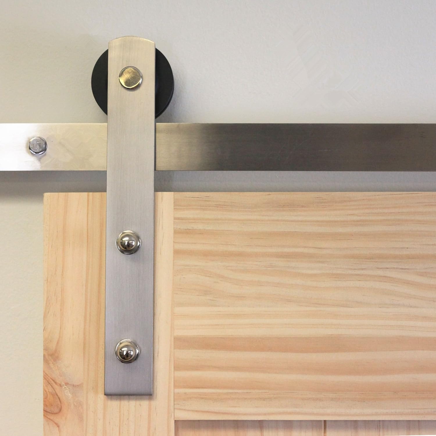 Homacer Sliding Barn Door Hardware Stainless Brushed Nickel Steel