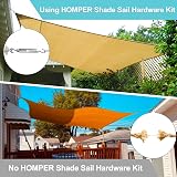 HOMPER Sun Shade Sail Fixing Kit 304 Stainless Steel Hardware Set view 5