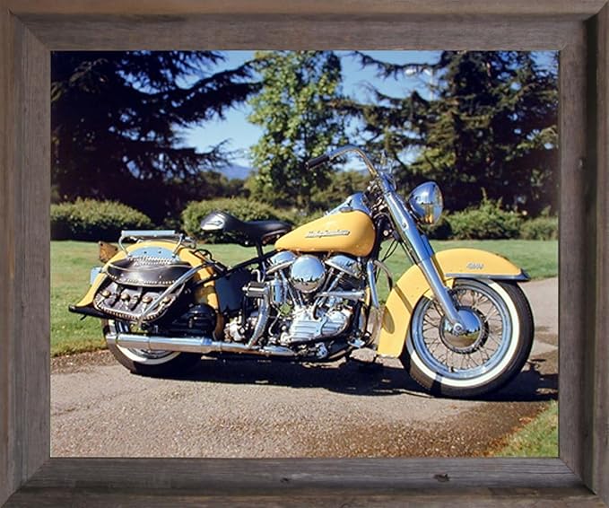 Framed Wall Decor Picture 1954 Panhead Harley Davidson
