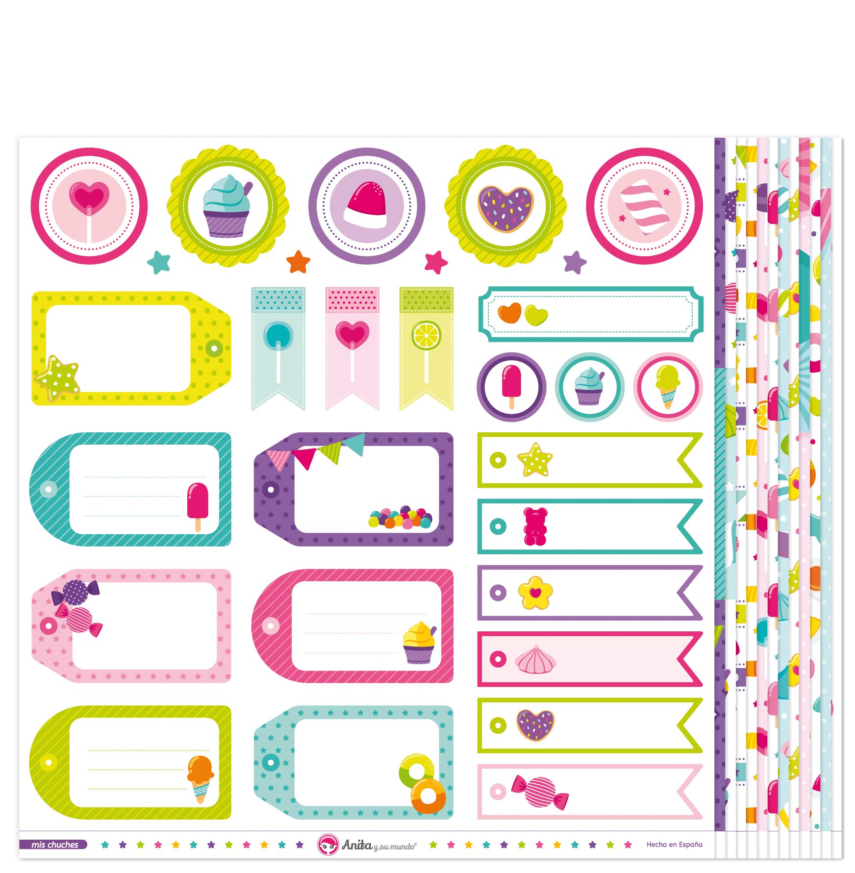 Anita and Su Mundo Collection My Chuches Scrapbooking Papers, Paper, Multicoloured, 12" x 12"