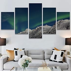 SIGNWIN 5 Panel Canvas Wall Art Astronomy &...