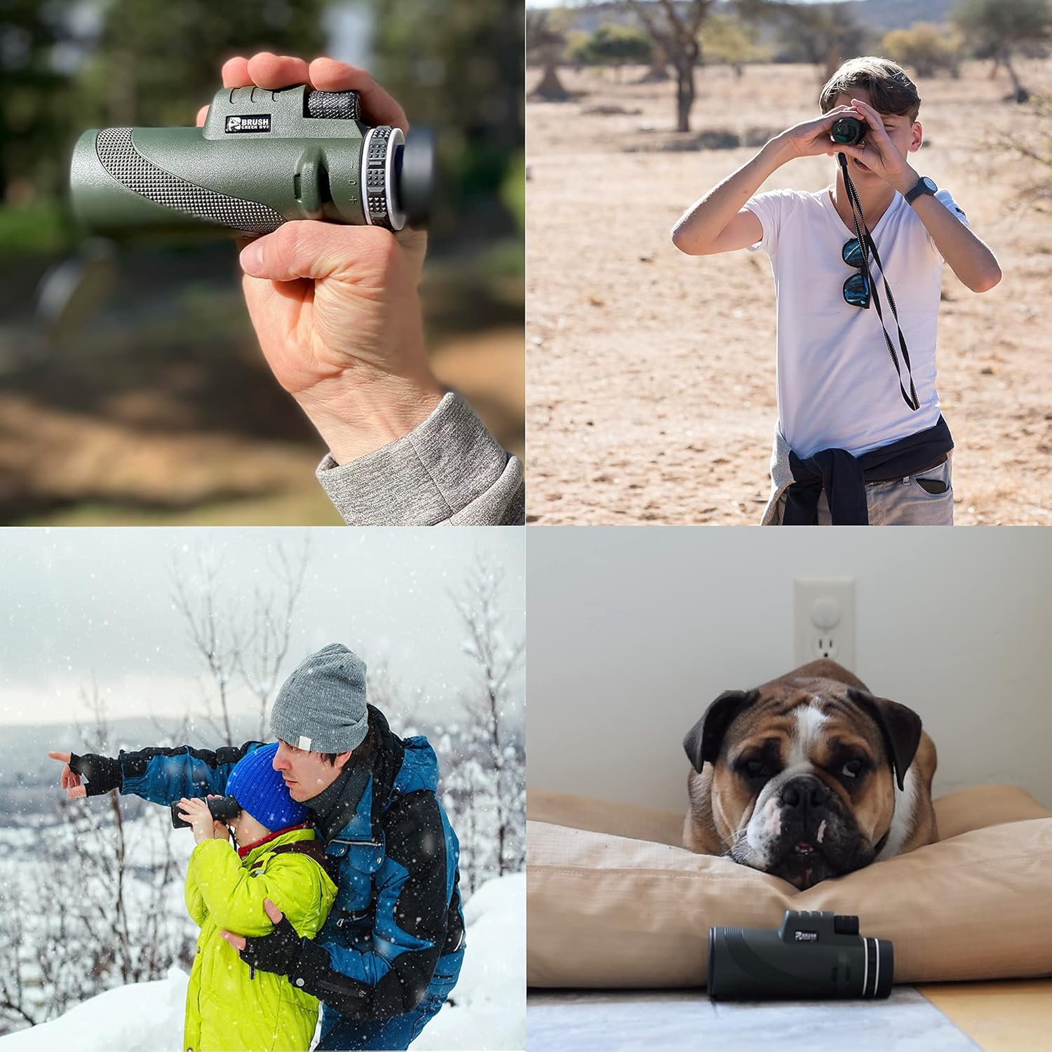 12x50 High Power Handheld Monocular Telescope- Waterproof Portable Scope Monocular- Monocular Telescope for Smartphone- Universal Adapter, 2.5 X More Stable Tripod -Hunting Birding Travel : Camera & Photo