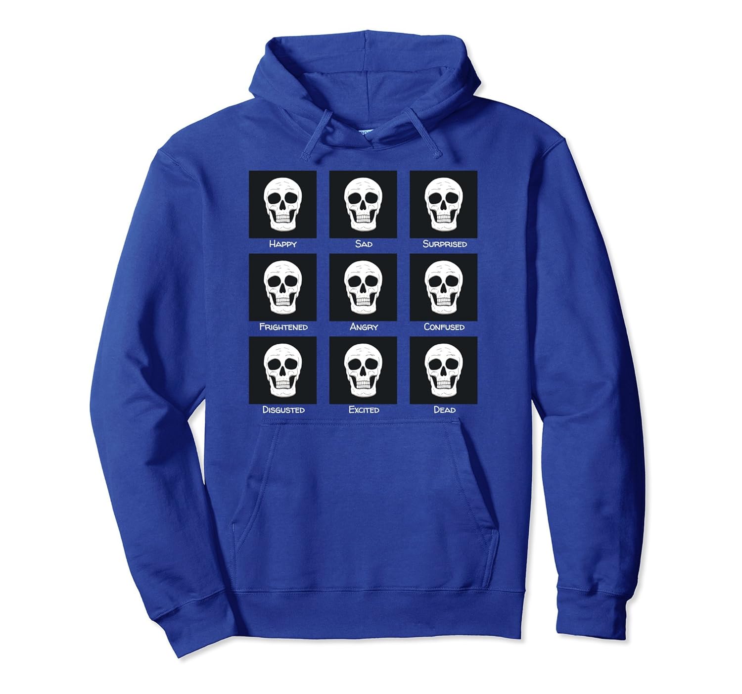 Funny Skulls Halloween Costume Hoodie Skeleton Skull Emotion-ANZ