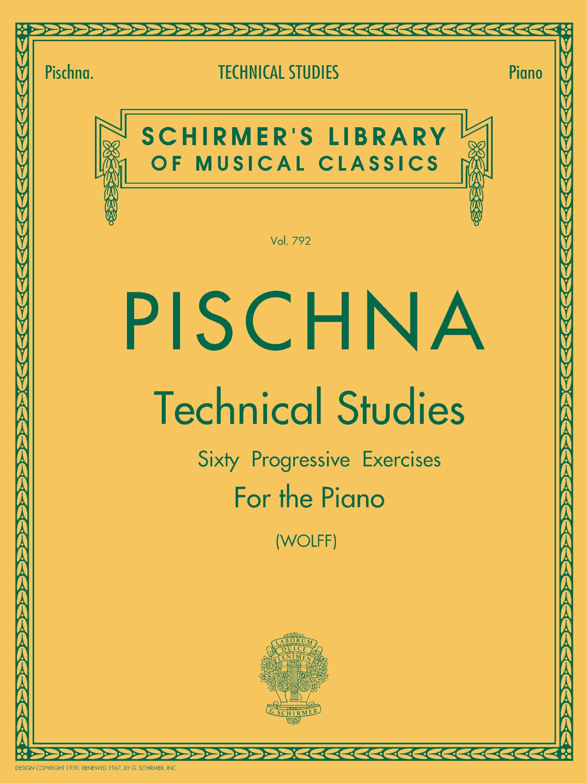 Johann Pischna Technical Studies Pf: Technical Studies for the Piano (Schirmer's Library of Musical Classics)