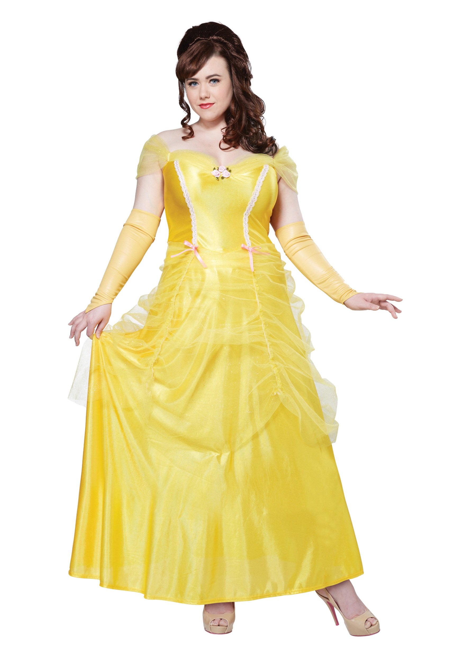 California Costumes Women's Plus-Size Classic Beauty Long Dress Gown Plus, Yellow, XXXL
