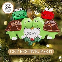 Personalized Turtle Couple Ornament 2025 | Free 24h