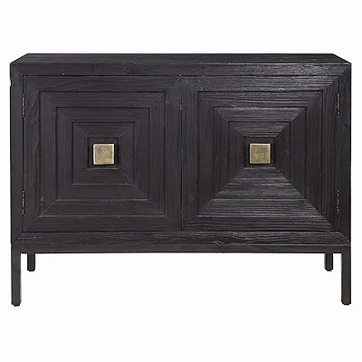 Uttermost 2-Door Cabinet with Dark Walnut Finish for Storage