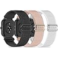 3 Pack Stretchy Nylon Bands Compatible with Woneligo/Fitpolo Smart Watch IDW13, 22mm Soft Elastic Straps for ENOMIR IDW19/MILOUZ IDW19/Gydom IDW19/Faweio IDW19/Hoowel IDW19/Amzhero IDW19/TOOBUR IDW19/Tensky IDW19/WNH IDW19 Smart Watch Band for Women Men.