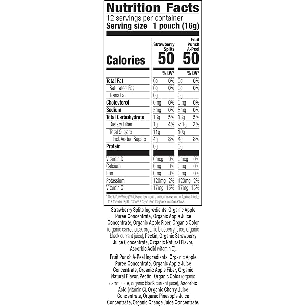 ANNIE’S ORGANIC FRUIT PEEL-A-PARTS FRUIT FLAVORED SNACKS, STRAWBERRY AND FRUIT PUNCH, GLUTEN FREE, VEGAN, VARIETY PACK, 12 COUNT, 6.7 OZ