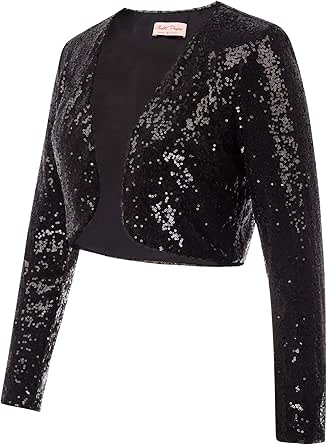 silver sequin bolero jacket