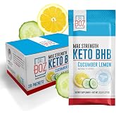Dr. Boz Keto BHB Powder, Cucumber Lemon Exogenous Ketones, 20 Count