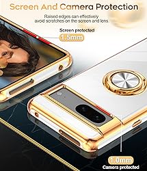 LeYi for Google Pixel 7 Case: 360° Rotatable Ring