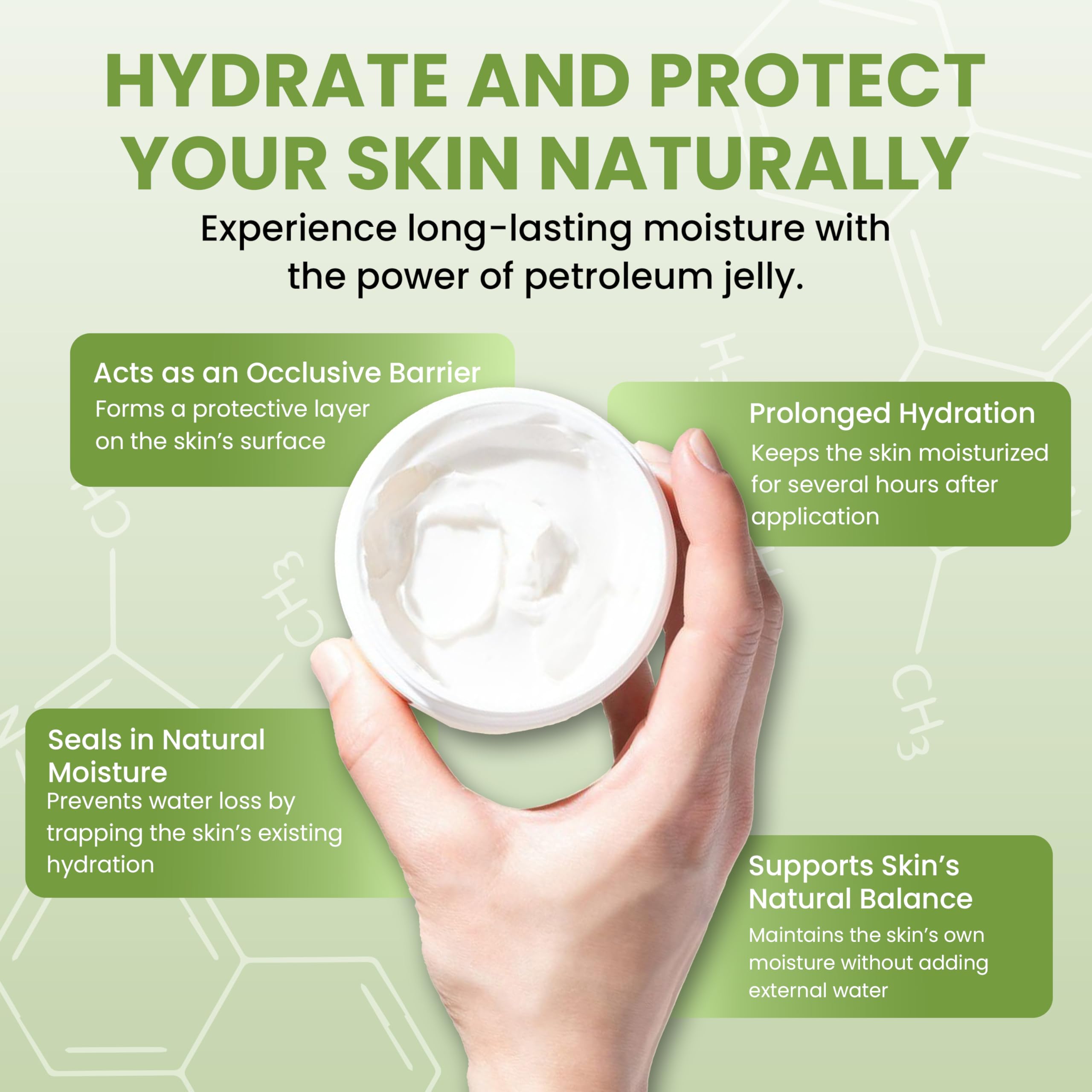 American Natural 100% Pure Ultra White Petroleum Jelly (12 Oz) - Travel Size Petrolatum Skin Protectant for Minor Cuts, Burns, Eczema & Diaper Rash, Multi-Use Organic Moisturizer for All skin type