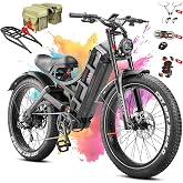 2026 eAhora Romeo Pro 3/2 52-46 Mph Electric Bike for Adults, 6000W/4000W/2500W Dual Motor Ebike 60V 80Ah/52V 70Ah Battery 235+Miles Long Range, 26*4.0"/20*4.5" Fat Tire, Full Suspension, All Terrain