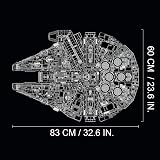 LEGO Star Wars Millennium Falcon UCS 75192 Model Kit 7500+ Pieces Adults view 9