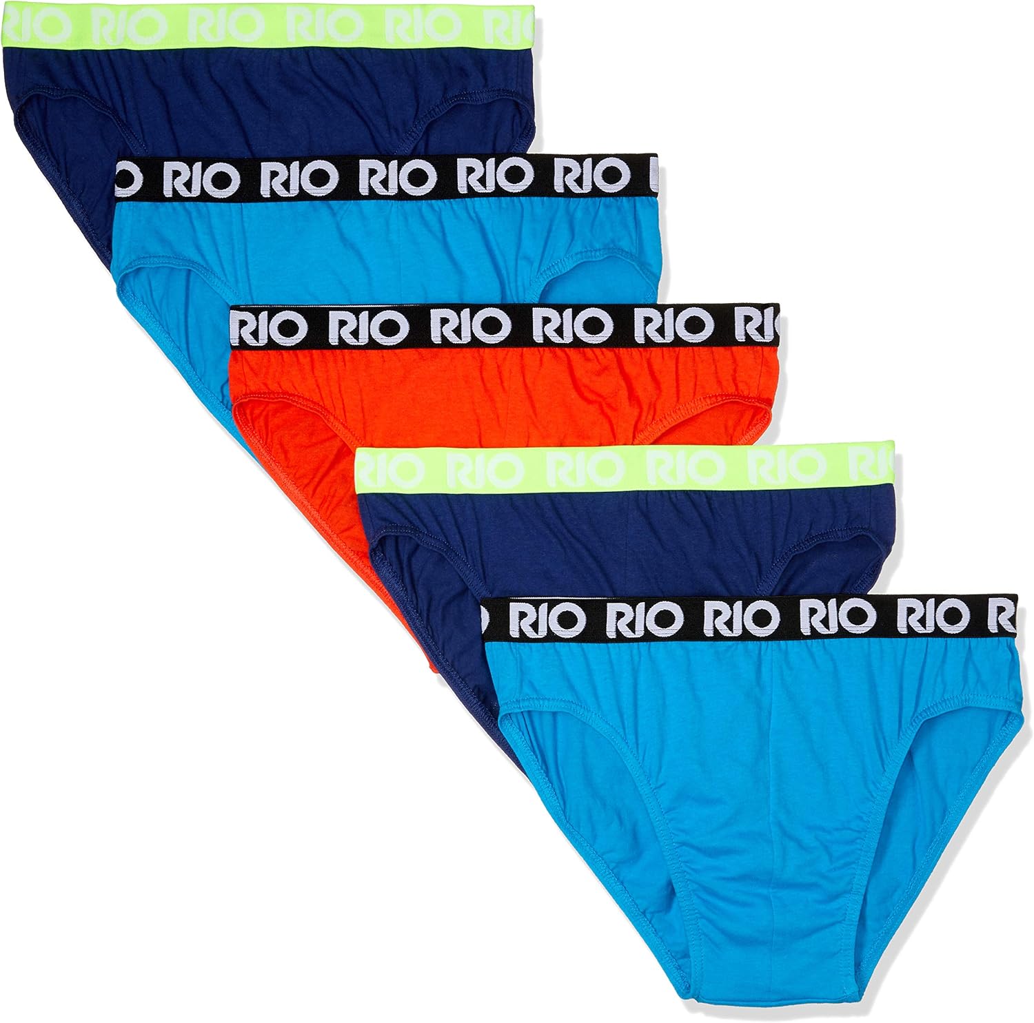 Rio Men's Underwear Cotton Hipster Brief (5 Pack) Fashion