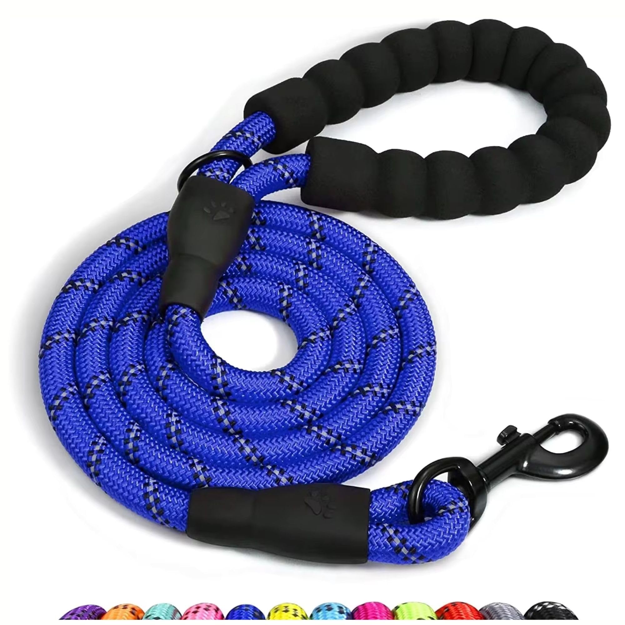Spanner In The Works® | Blue Lead Dog Lead Extra Strong - Reflective Dog Leash, 1.5 Metre Long Lead, Thick 13mm Anti Pull Leash | Comfort Handle, Dark Blue, Strong 360 Swivel