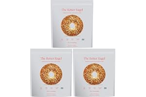 BetterBrand The Everything Better Bagel, High Protein (25 g protein), Low Carb (5 Net G Carb), No Sugar Added, Keto Friendly, Plant Based, Non GMO, 4 Count (Pack of 3)
