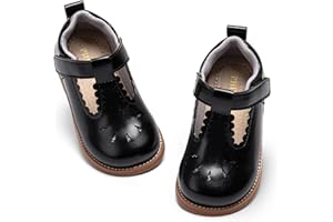 PHIRAMIN Toddler Girl Mary Jane Dress Oxford Shoes-Little Girl School Uniform Shoes for Wedding Party