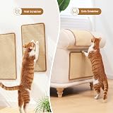 FUKUMARU Cat Scratching Mat 2 Packs 50x30 cm Natural Sisal Floor Wall Scratcher view 4