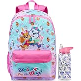 Get Trend Paw Patrol Kids Backpack with Water Bottle for Girls, 2 Pc 17in Bookbag with Padded Straps Gifts for Girls (Multi Paw Patrol)